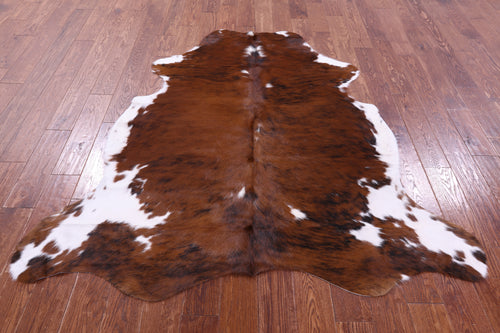 Brown & White Natural Cowhide Rug - Medium 6'0