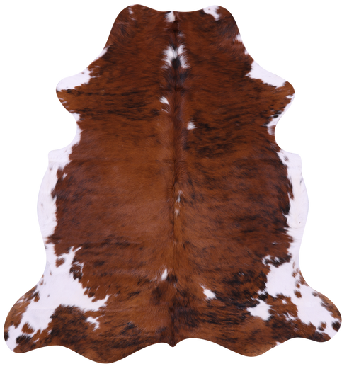 Brown & White Natural Cowhide Rug - Medium 6'0