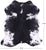 Black & White Natural Cowhide Rug - X-Large 7'0"H x 6'3"W