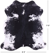 Thumbnail for Black & White Natural Cowhide Rug - X-Large 7'0