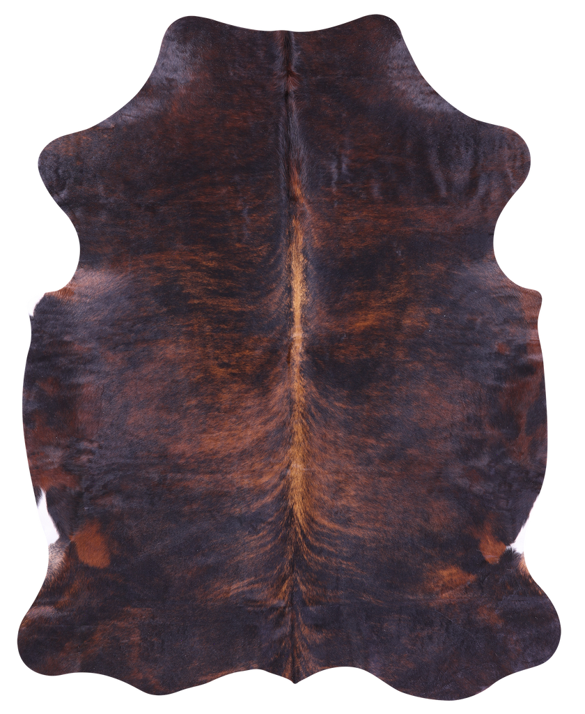 Dark Brindle Natural Cowhide Rug - Large 6'11"H x 5'6"W