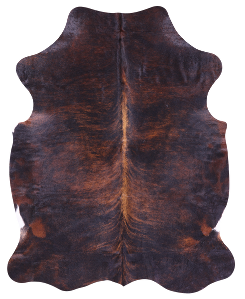 Dark Brindle Natural Cowhide Rug - Large 6'11"H x 5'6"W