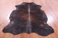 Thumbnail for Dark Brindle Natural Cowhide Rug - Large 6'11