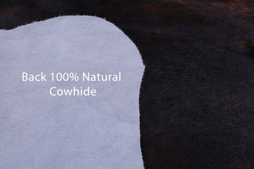 Dark Brindle Natural Cowhide Rug - Large 6'11