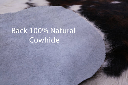 Tricolor Natural Cowhide Rug - Medium 6'1