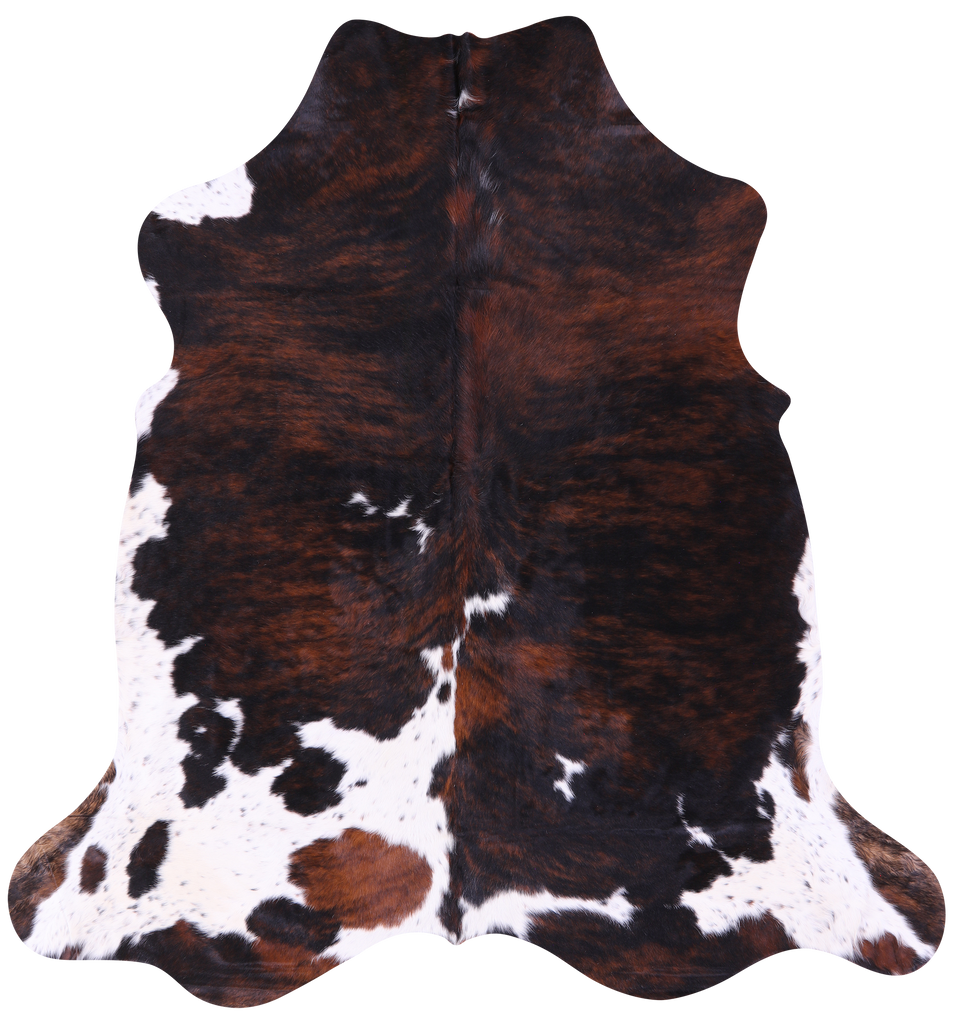 Tricolor Natural Cowhide Rug - Large 6'9"H x 6'4"W