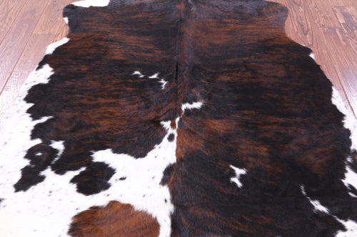 Tricolor Natural Cowhide Rug - Large 6'9