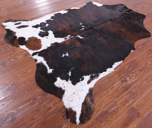 Tricolor Natural Cowhide Rug - Large 6'9