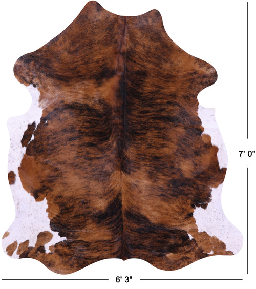 Brindle Natural Cowhide Rug - X-Large 7'0