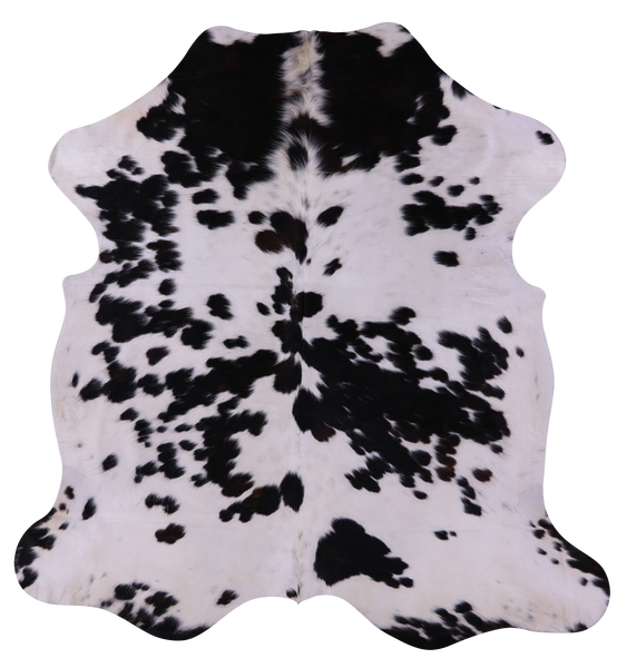 Salt & Pepper Natural Cowhide Rug - X-Large 7'0"H x 6'7"W