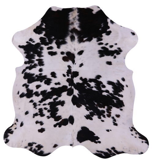 Black Salt & Pepper Natural Cowhide Rug - X-Large 7'0
