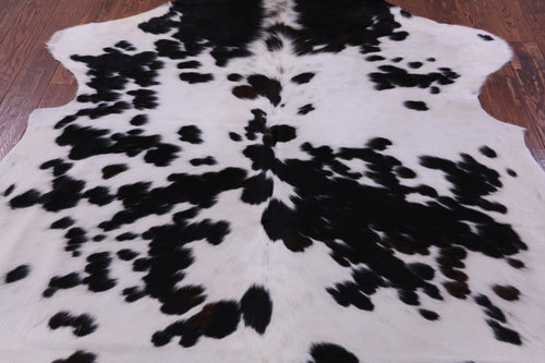 Black Salt & Pepper Natural Cowhide Rug - X-Large 7'0