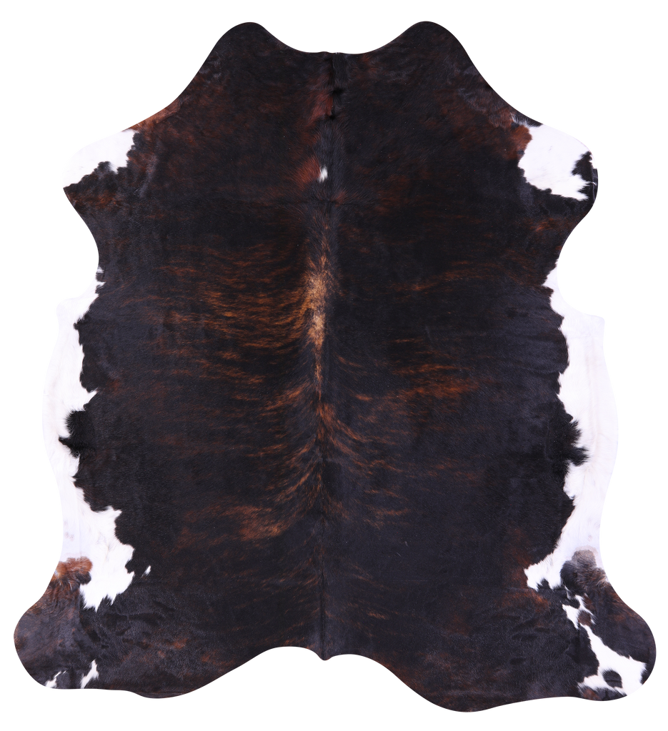 Dark Brindle Natural Cowhide Rug - X-Large 7'5"H x 6'11"W