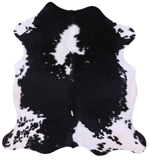 Black & White Natural Cowhide Rug - X-Large 7'0