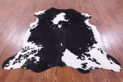 Black & White Natural Cowhide Rug - X-Large 7'0