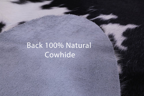 Black & White Natural Cowhide Rug - X-Large 7'0