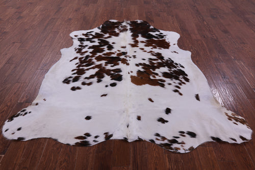 Brown & White Natural Cowhide Rug - X-Large 7'1