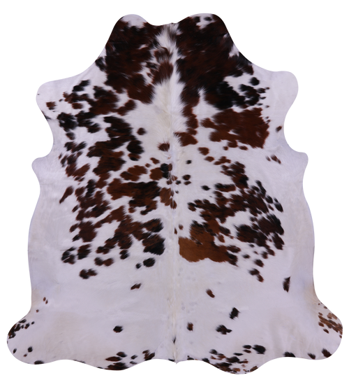 Brown & White Natural Cowhide Rug - X-Large 7'1