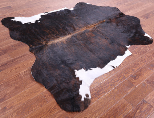 Dark Brindle Natural Cowhide Rug - Large 6'10