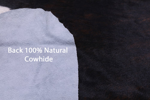 Dark Brindle Natural Cowhide Rug - Large 6'10