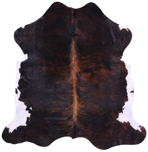 Dark Brindle Natural Cowhide Rug - Large 6'10
