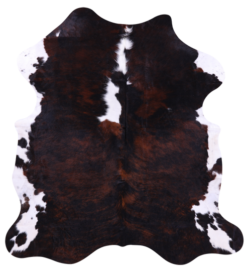 Tricolor Natural Cowhide Rug - Large 6'7