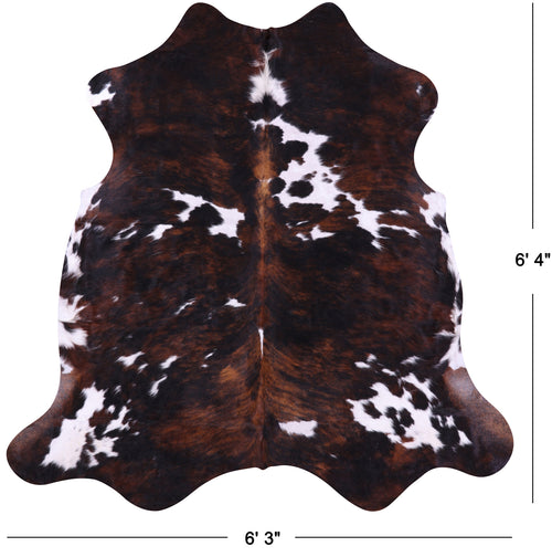 Tricolor Natural Cowhide Rug - Medium 6'4