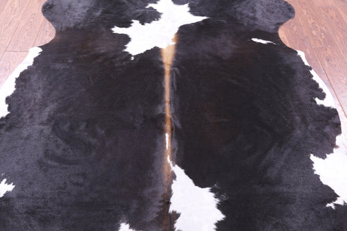 Tricolor Natural Cowhide Rug - Large 6'11