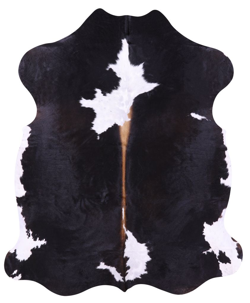 Tricolor Natural Cowhide Rug - Large 6'11"H x 5'9"W