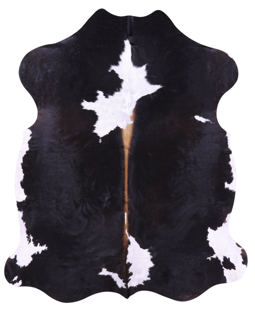 Tricolor Natural Cowhide Rug - Large 6'11