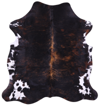 Thumbnail for Tricolor Natural Cowhide Rug - Medium 6'1