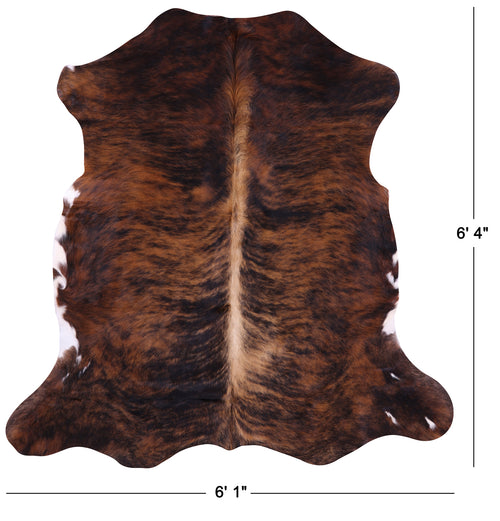 Brindle Natural Cowhide Rug - Large 6'4