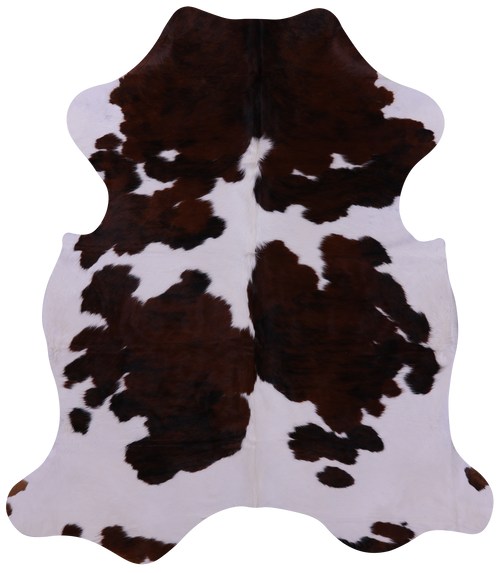 Brown & White Natural Cowhide Rug - X-Large 7'3