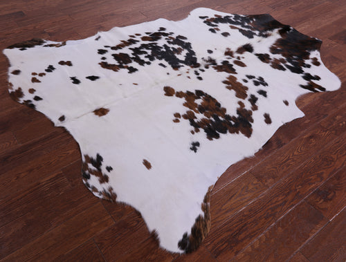 Tricolor Natural Cowhide Rug - Large 6'7