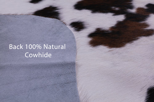 Tricolor Natural Cowhide Rug - Large 6'7