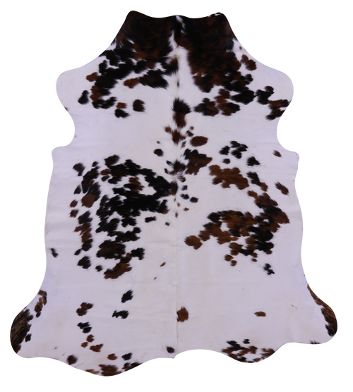Tricolor Natural Cowhide Rug - Large 6'7