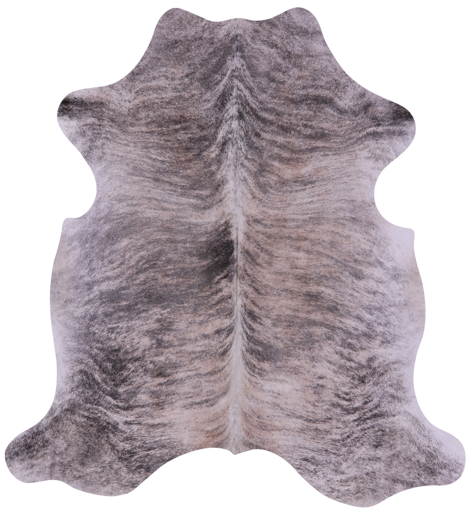 Grey Brindle Natural Cowhide Rug - Large 6'10"H x 6'3"W