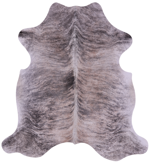 Grey Brindle Natural Cowhide Rug - Large 6'10