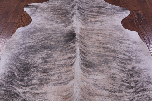 Grey Brindle Natural Cowhide Rug - Large 6'10