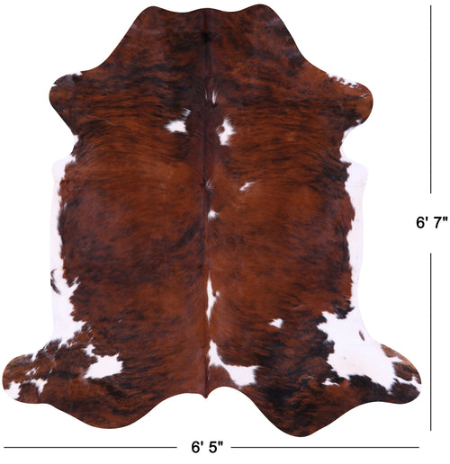 Brindle Natural Cowhide Rug - Large 6'7