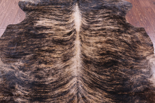Brindle Natural Cowhide Rug - Large 6'7