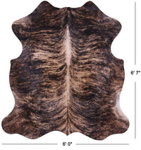Thumbnail for Brindle Natural Cowhide Rug - Large 6'7