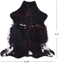 Thumbnail for Tricolor Natural Cowhide Rug - X-Large 7'4