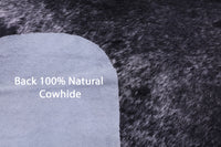 Thumbnail for Black Salt & Pepper Natural Cowhide Rug - XX-Large 8'0