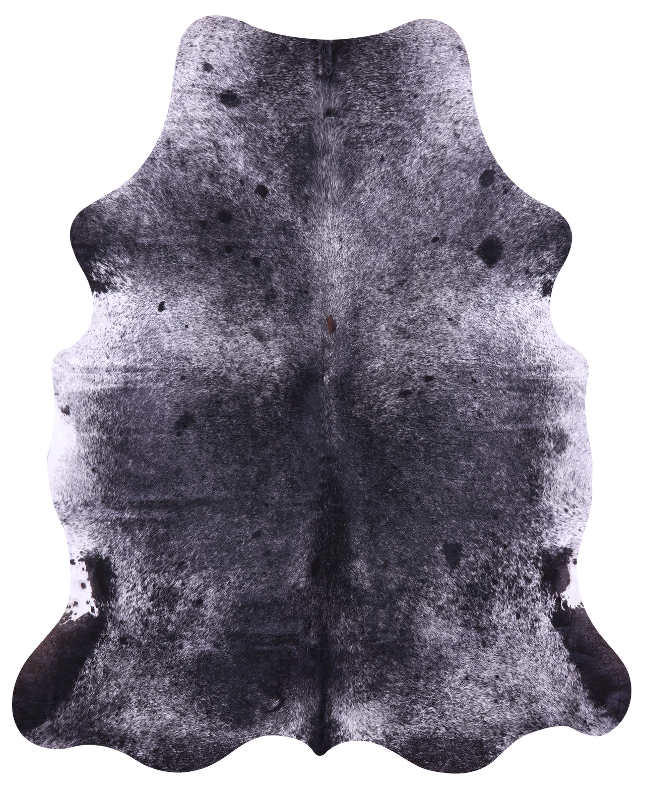 Black Salt & Pepper Natural Cowhide Rug - XX-Large 8'0"H x 6'7"W