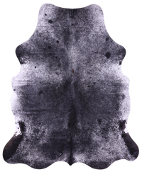Thumbnail for Black Salt & Pepper Natural Cowhide Rug - XX-Large 8'0
