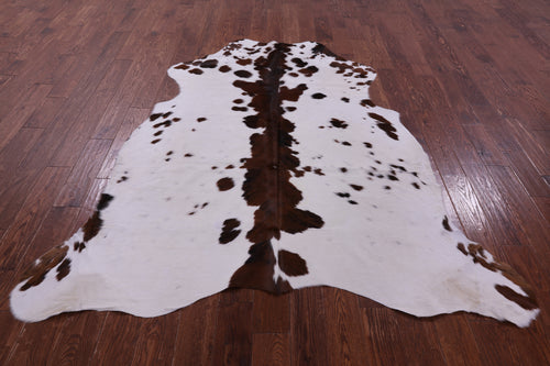 Brown & White Natural Cowhide Rug - X-Large 7'2