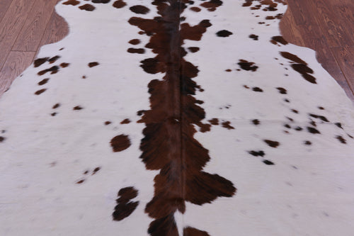 Brown & White Natural Cowhide Rug - X-Large 7'2