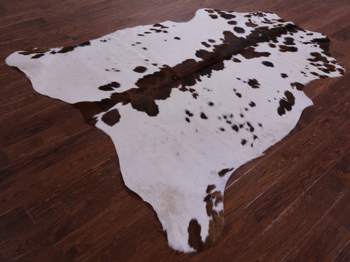 Brown & White Natural Cowhide Rug - X-Large 7'2