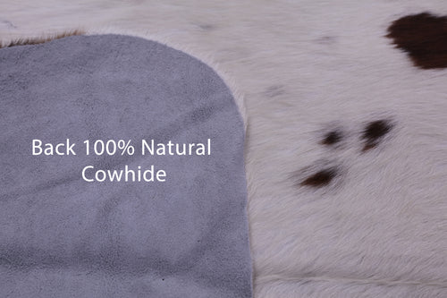 Brown & White Natural Cowhide Rug - X-Large 7'2
